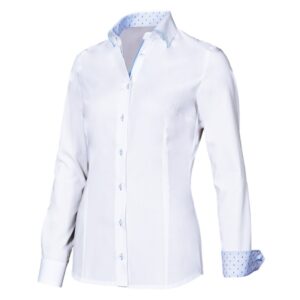 Giovanni Capraro damesblouse white-blue 29323-31-34