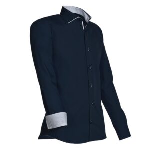 Giovanni Capraro overhemd white-navy 923