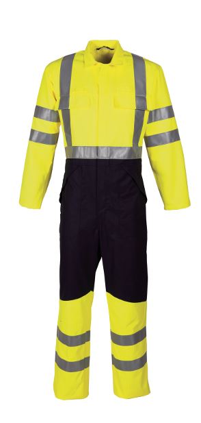 Havep overall 20001 fluo geel-dark navy