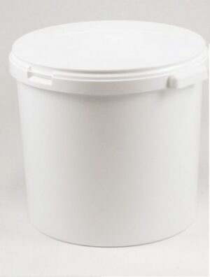 Emmer + deksel wit 28ltr