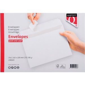 Envelop Quantore bank C5 162x229mm zelfklevend wit 25st