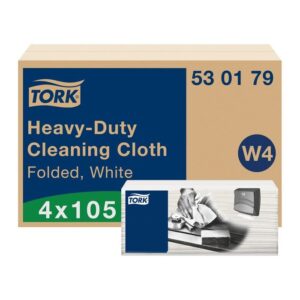 Tork W4 530179 heavy-duty gevouwen reinigingsdoek wit 4x105 doeken