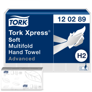 Tork H2 120398/130298 multifold handdoek 2 lgs wit 21 x 26cm 3780 stuks
