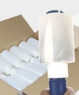 Handwikkelfolie afroller plastic blauw 10cm