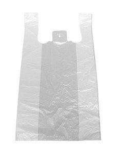 Hemddraagtas HDPE 11mu wit 27x6x48cm 2000st