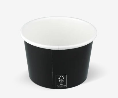 IJsbeker karton 240ml Ø90mm 8oz FCS zwart 1000st