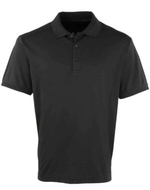 Premier polo korte mouw PR615 zwart