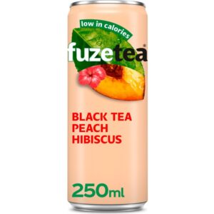 Fuze Tea peach hibis blik 24x25cl