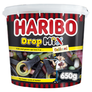 Haribo gekleurde dropmix 650gr