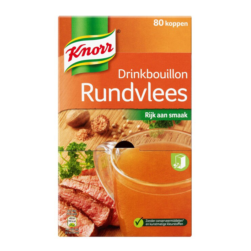 Knorr drinkbouillon rundvlees 80st