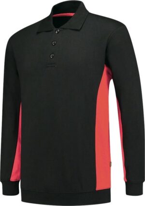 Tricorp polosweater bicolor 302003 black-red XL