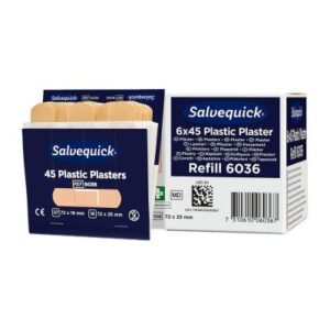 Salvequick 6036 pleisters plastic, 6x45st
