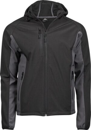 Tee jays softshell jas zwart-grijs TJ9514 M
