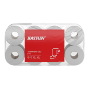 Katrin toiletpapier 250vel 8x8rol 2lgs wit