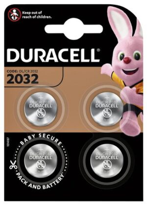 Batterij Duracel knoopcel 4xCR2032 lithium Ø20mm 3V-180mAh