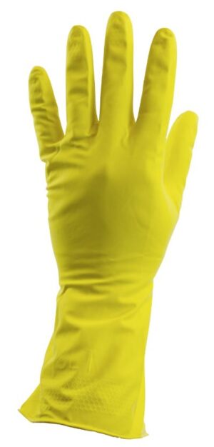 Huishoudhandschoen latex geel mt M per paar