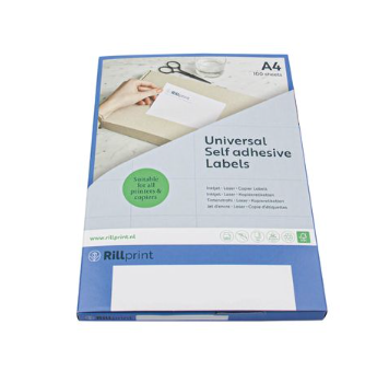 Etiket Rillprint 105x148mm 4 etiketten op A4 100vel