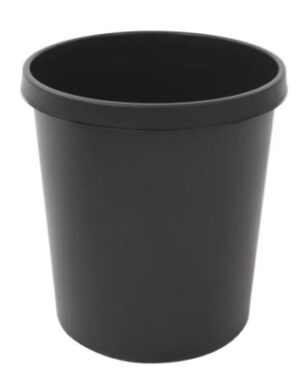 Ronde papierbak zwart 18 liter
