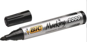 Viltstift BIC2000 rond groot zwart 12st