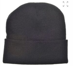 Muts met omslag black 100% acryl