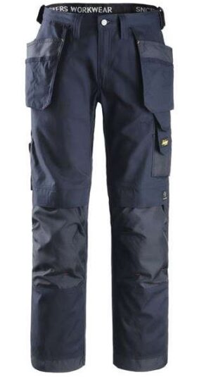 Snickers werkbroek canvas met holsterpockets staalgrijs 248