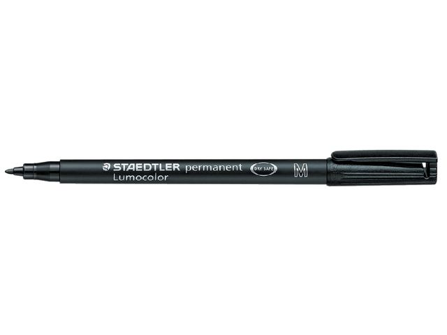 Viltstift Staedtler OHP Lumocolor 317 1.0mm zwart medium