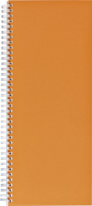 Notitieblok A5 (135x330mm) lijn met zijspiraal kraft bruin 160blz