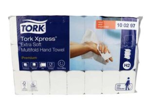 Tork H2 100297  multifold handdoek 2 lgs 21x34cm wit extra zacht 2100 stuks