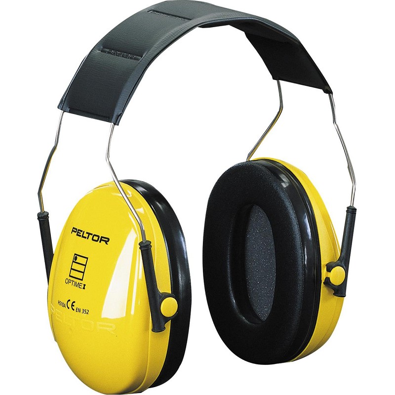 3M Peltor Optime I H510A gehoorkap met hoofdband geel