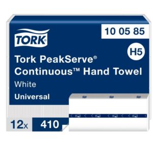Tork H5 100585 handdoek peakserve universal 1lg wit 12x410st
