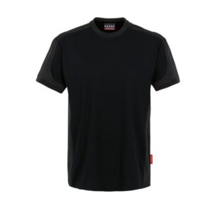 Hakro T-shirt contrast Performance 290 zwart/ grijs 4XL