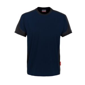 Hakro T-shirt contrast Performance 290 marine/ grijs 2XL