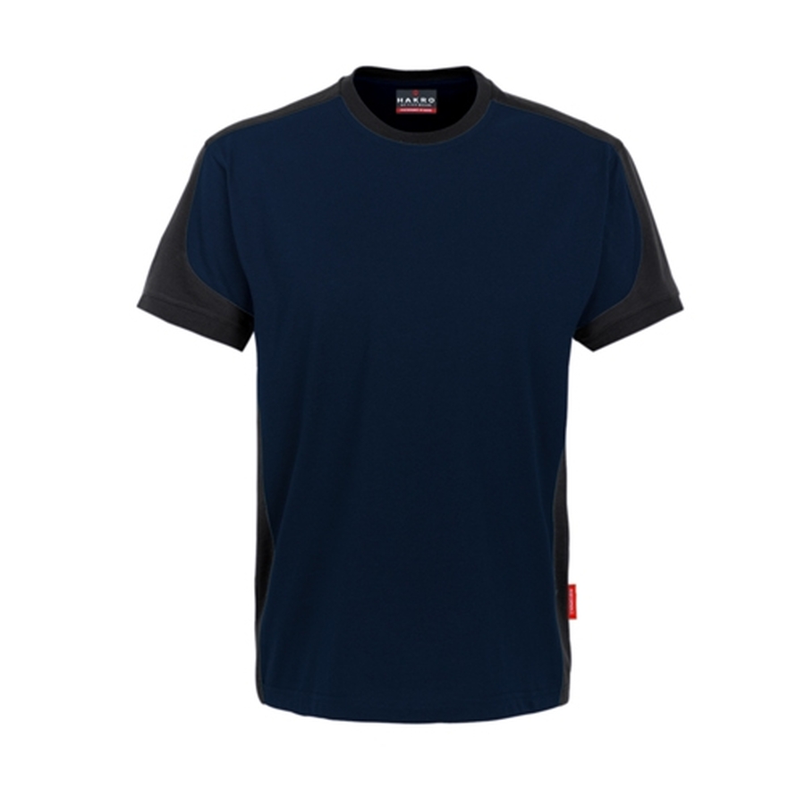 Hakro T-shirt contrast Performance 290 marine/ grijs S