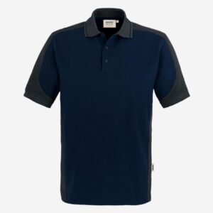 Hakro Poloshirt contrast Performance 839 marine/grijs