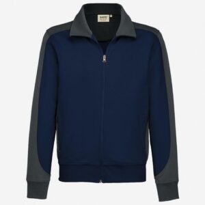 Hakro Sweat Jack contrast Performance 477 marine/grijs 2XL