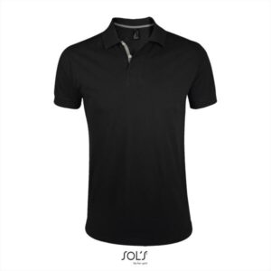 Sol's Portland poloshirt korte mouw zwart 2XL