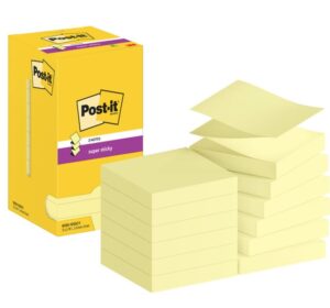 Memoblok Post-it  76x76mm geel 12st
