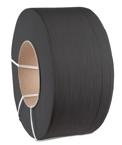 Strapband 12mmx3000m 55mu kern Ø200mm zwart