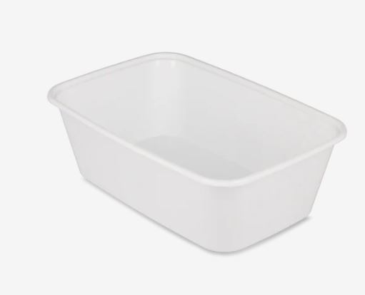 Maaltijdbak PP 750ml wit 500st
