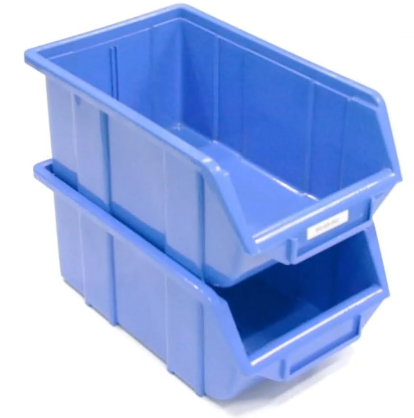 Kunststof stapelbak 355x220x150mm (lxbxh) blauw