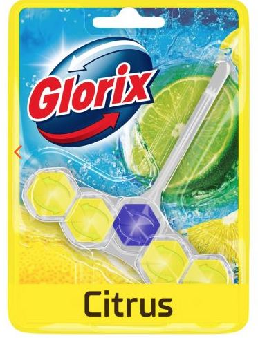 Glorix toiletblok power citrus 5-ball 1-pack 55gram
