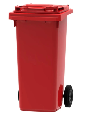 Mini container rood 120 liter