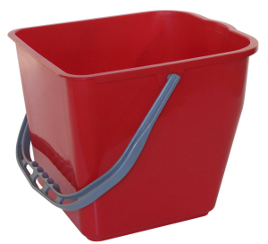 Emmer voor mop en werkwagen 15 liter rood