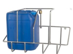 RVS dubbele Jerrycanhouder 2x20ltr afssluitbaar