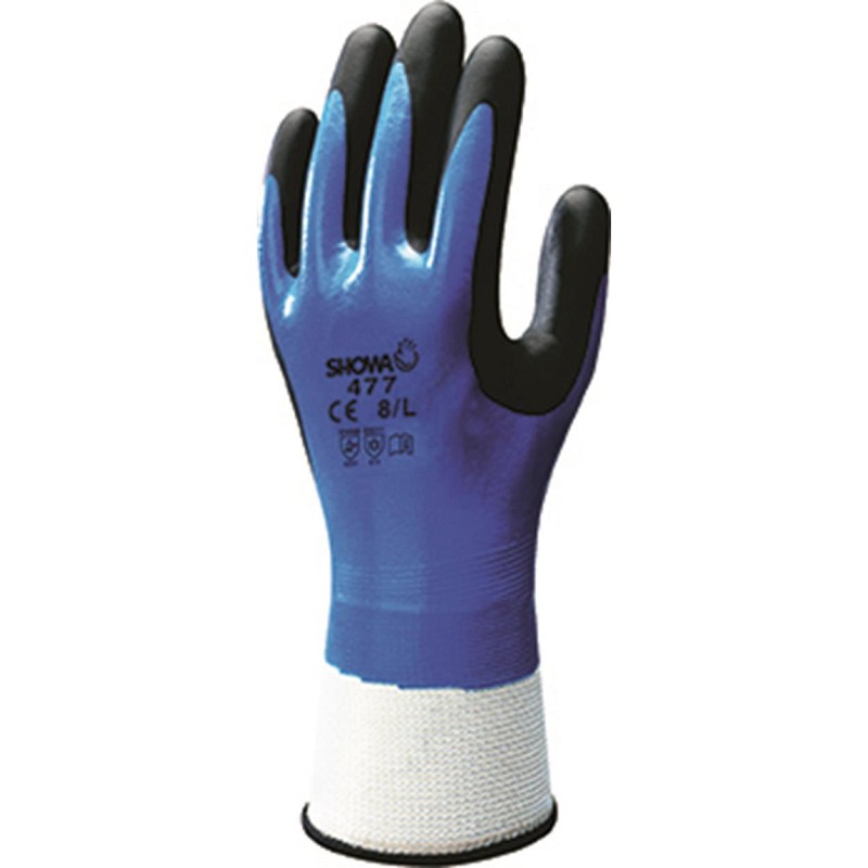 Showa 477 handschoen zwart-blauw