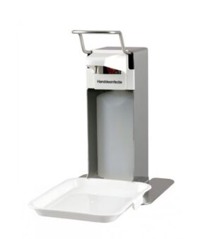Zeep- & Desinfectiedispenser 500 ml RVS LB + opvangschaal, MQLTD05E