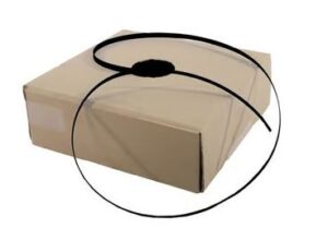 Strapband 12mmx1000mtr 45mu in dispenserdoos zwart