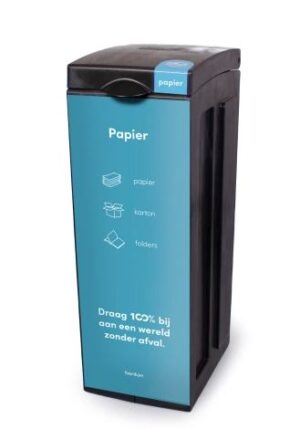 Bonton afvalbak original papier-deksel-fronsticker 70liter