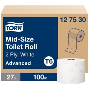 Tork T6 127530 toiletpapier mid size 2lgs wit 100mtr x 10cm 27 rol