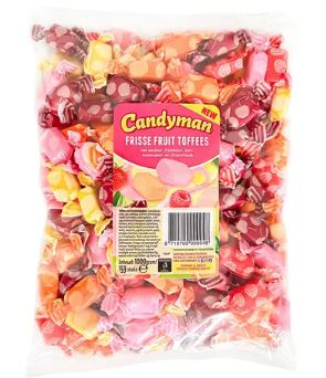Candyman frisse fruit toffees 1kg